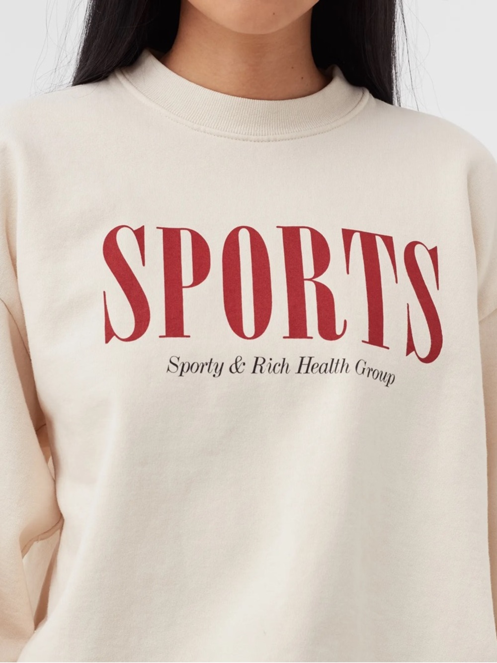 Sporty & Rich Cotton SPORTS Crewneck Sweatshirt